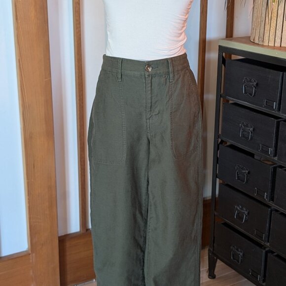 J. Crew Forest Green Utility Pants - Picture 1 of 7